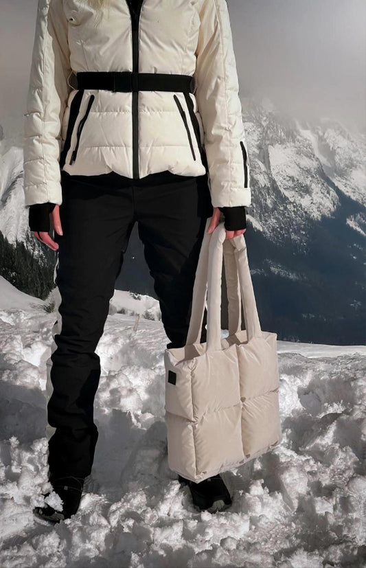TOUF Small Puffer Çanta – Fildişi
