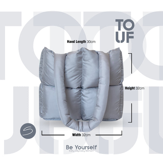 TOUF Small Puffer Çanta – Gri