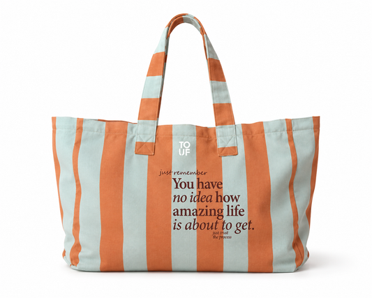Sunset Striped Tote