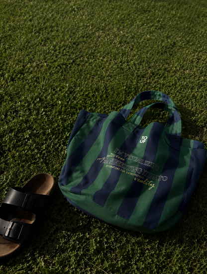 Navy Striped Tote