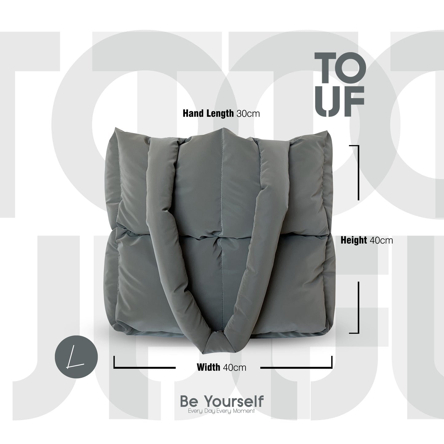 TOUF Large Puffer Çanta – Vizon