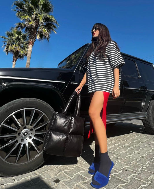 TOUF Large Puffer Çanta – Siyah