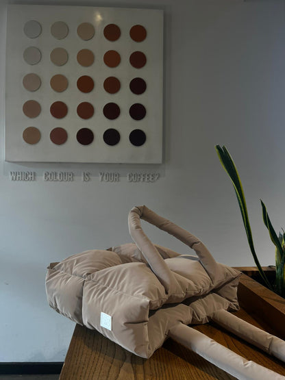 TOUF Small Puffer Çanta – Kum