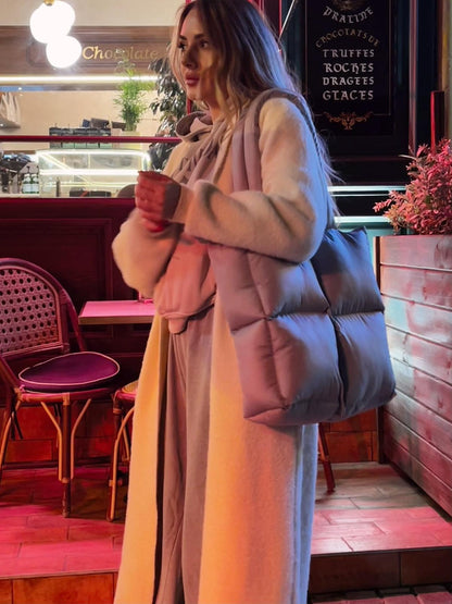 TOUF Large Puffer Çanta – Gri