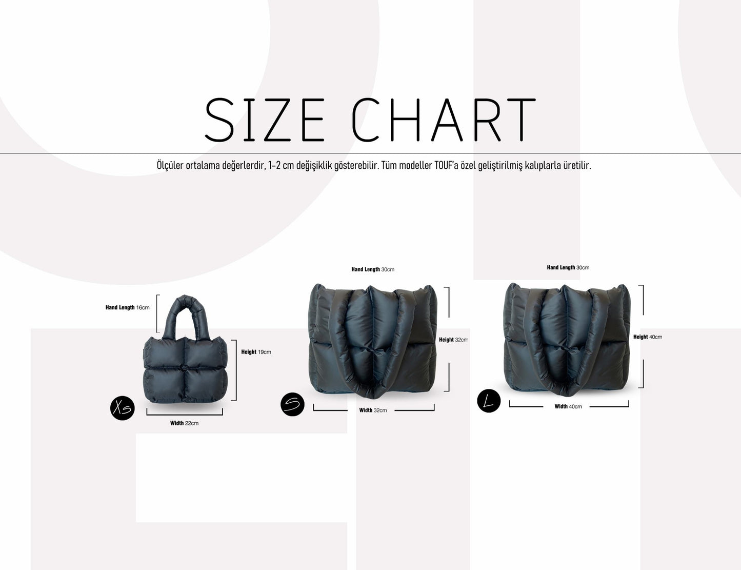 TOUF Large Puffer Çanta – Vizon