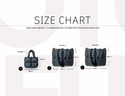 TOUF Small Puffer Çanta – Gri