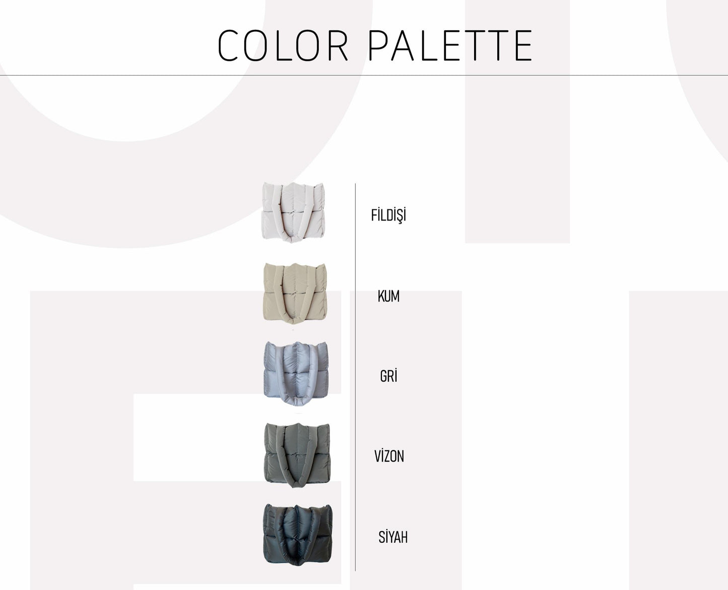 TOUF Small Puffer Çanta – Kum