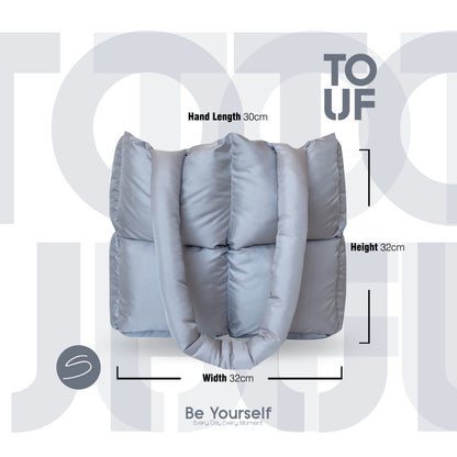TOUF Small Puffer Çanta – Gri