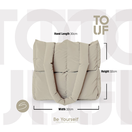 TOUF Small Puffer Çanta – Kum