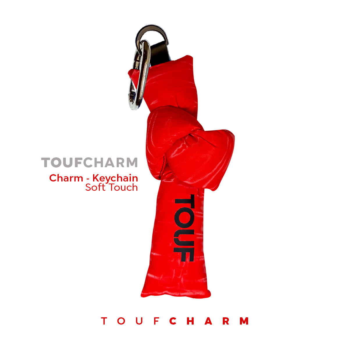 TOUFCHARM Soft Touch Keychain – Red